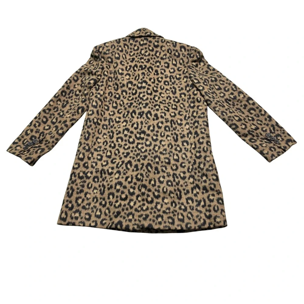 Coat Zara Size‎ XS Womens Brown Excellent Leopard Print Double Breasted 8287/110